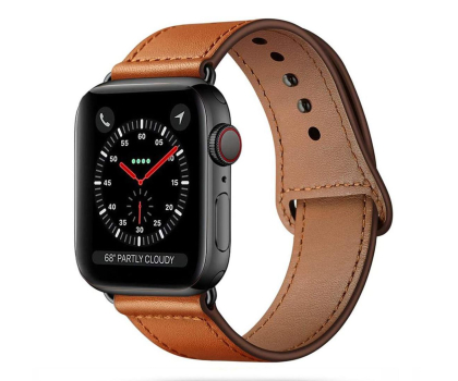 Pasek i akcesoria do zegarków TECH-PROTECT Pasek Leatherfit do Apple Watch 44/45/46/49 mm brown